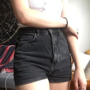 Forever 21 High Rise Black Denim Shorts